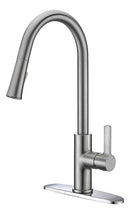 Anzzi Serena Single Handle Pull-Down Sprayer Kitchen Faucet in Brushed Nickel KF-AZ1675BN 2