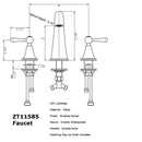 Legion Furniture Upc Faucet With Drain Brushed Nickel 3