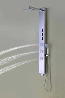 Anzzi Lann 53 in. 3-Jetted Full Body Shower Panel with Heavy Rain Showerhead and Spray Wand in Brushed Stainless Steel 12