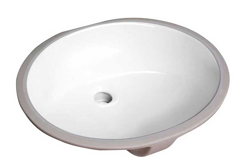 Anzzi Lanmia Series 8 in. Ceramic Undermount Sink Basin in White