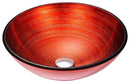 Anzzi Oau Series Deco-Glass Vessel Sink in Lustrous Red LS-AZ8108
