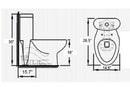 Ariel Bath Hermes Contemporary Elongated 1 Piece Toilet 7
