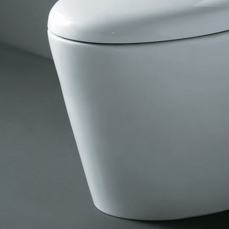 Ariel Bath Monterey Contemporary Elongated 1 Piece Toilet with Dual Flush 4