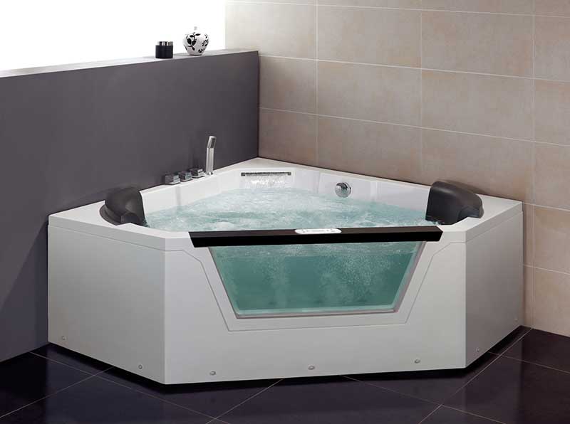 Ariel Bath 59" x 59" Corner Whirlpool Tub
