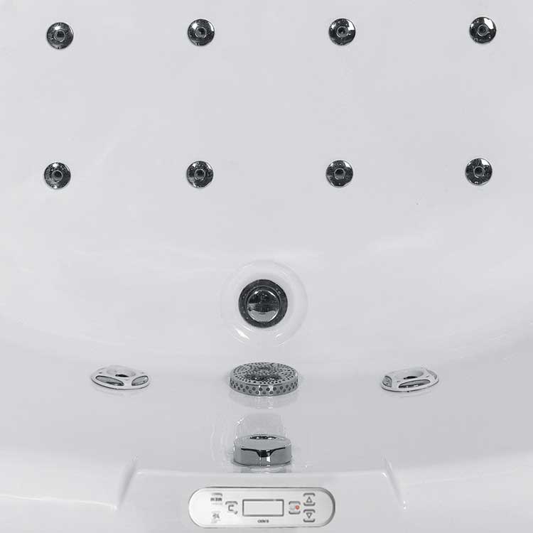 Ariel Bath 59" x 59" Corner Whirlpool Tub with Waterfall Faucet 3