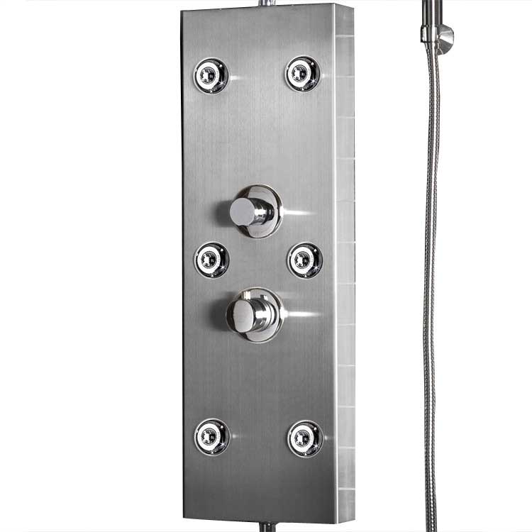 Ariel Bath Stainless Steel 72" Thermostatic Shower Panel 5