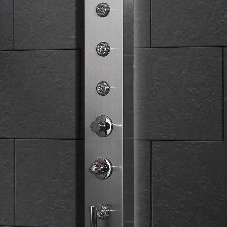 Ariel Bath Stainless Steel Thermostatic Shower Panel 6