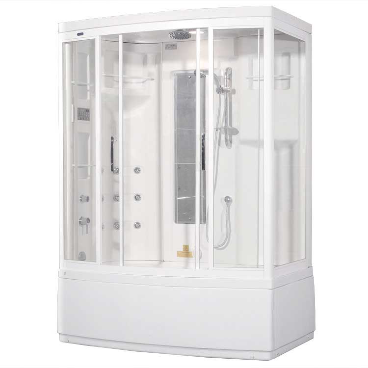 Ariel Bath Aromatherapy Sliding Door Steam Shower with Bath Tub with Left Side Configuration 2