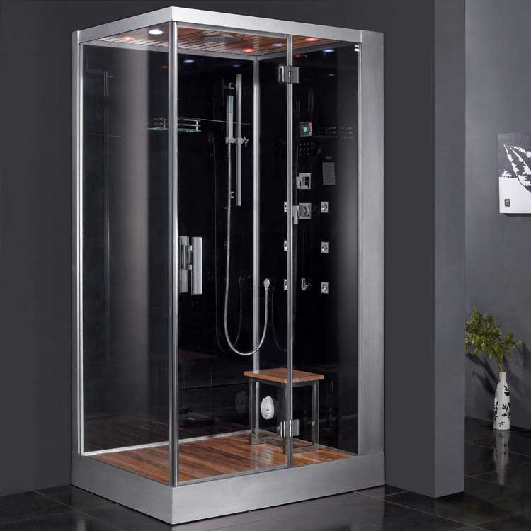 Ariel Bath Platinum 47" x 35.4" x 84.6" Pivot Door Steam Shower with Right Side Configuartion