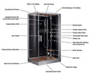 Ariel Bath Platinum 47" x 35.4" x 84.6" Pivot Door Steam Shower with Right Side Configuartion 2