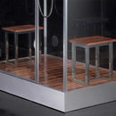 Ariel Bath Platinum 59" x 35.4" x 89.2" Pivot Door Steam Shower with Left Side Configuartion 4