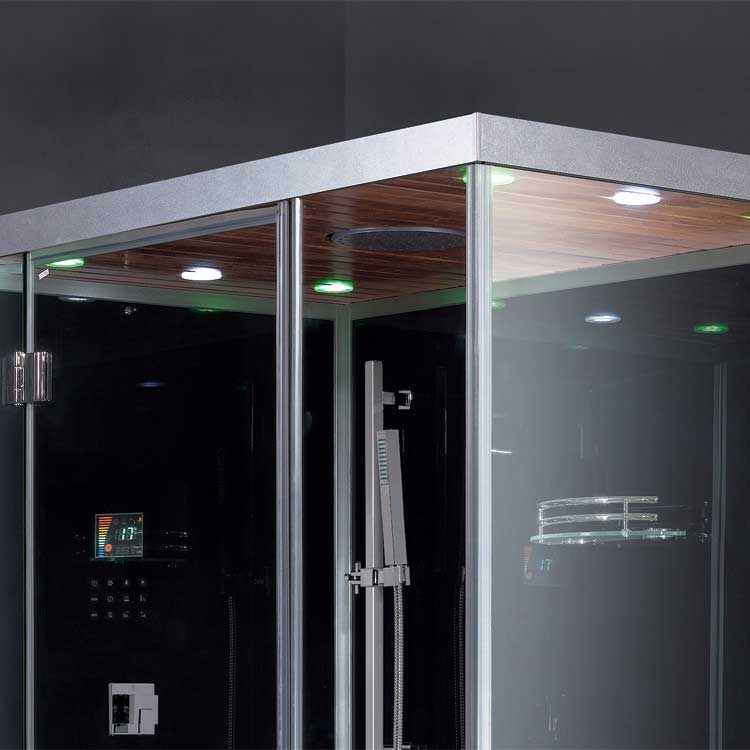 Ariel Bath Platinum 59" x 35.4" x 89.2" Pivot Door Steam Shower with Left Side Configuartion 5