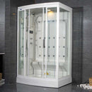Ariel Bath Sliding Door 52" x 40" x 86" Steam Shower with Left Side Configuration