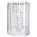 Ariel Bath Sliding Door 85" x 56" x 38" Steam Shower with Left Side Configuration 2