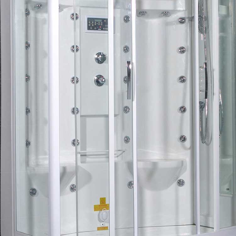 Ariel Bath Sliding Door 85" x 56" x 38" Steam Shower with Right Side Configuration 4