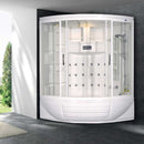 Ariel Bath Sliding Door 87" x 56" x 56" Steam Sauna Shower with Bath Tub