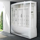 Ariel Bath Sliding Door Steam Shower with Bath Tub with Left Side Configuration