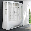 Ariel Bath Sliding Door Steam Shower with Bath Tub with Right Side Configuration