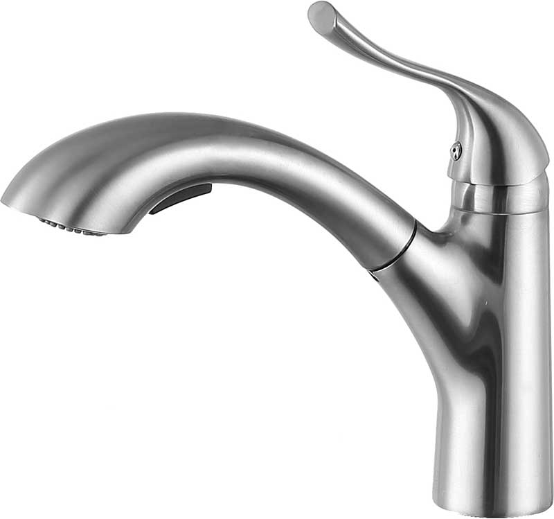 Anzzi Di Piazza Single-Handle Pull-Out Sprayer Kitchen Faucet in Brushed Nickel KF-AZ205BN 15