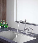 Anzzi Highland Single-Handle Standard Kitchen Faucet with Side Sprayer in Brushed Nickel KF-AZ224BN 8